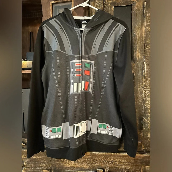 Men’s Size Small Darth Vader Masked Hoodie Black EUC - Picture 4 of 4